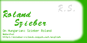 roland szieber business card